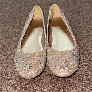 Dream Pairs Sparkling Gold/Silver Girls Dressy Flats